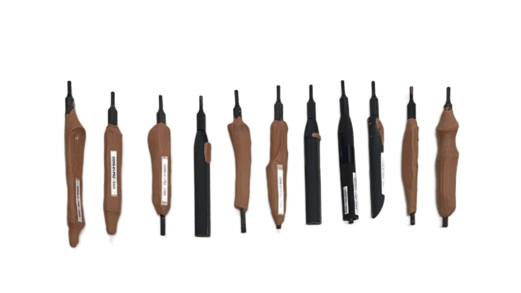 Early prototypes of the Cohesys hand piece. 